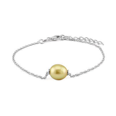Bracelet en argent et Perle dorée des mers du Sud Kabira (TPC)