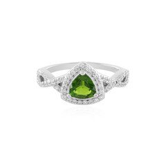 Bague en argent et Diopside de Russie