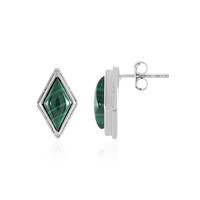 Boucles d'oreilles en argent et Malachite