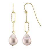 Boucles d'oreilles en argent et Perle de culture d'eau douce rose (TPC)