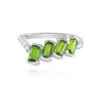 Bague en argent et Diopside de Russie