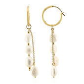 Boucles d'oreilles en argent et Perle blanche de culture d'eau douce (TPC)