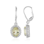 Boucles d'oreilles en argent et Quartz citron