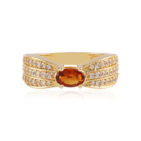 Bague en argent et Citrine Madère