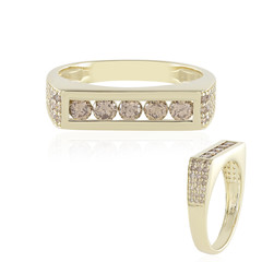 Bague en or et Diamant champagne I2 (de Melo)