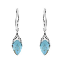 Boucles d'oreilles en argent et Turquoise