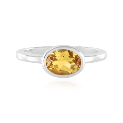 Bague en argent et Citrine