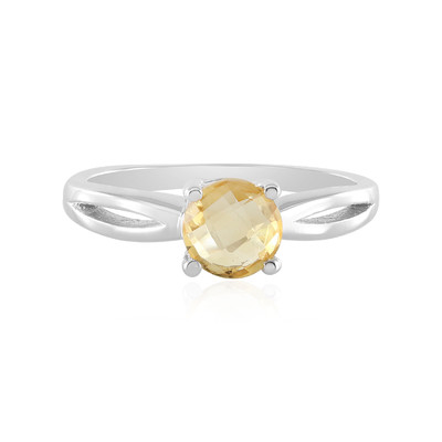 Bague en argent et Citrine