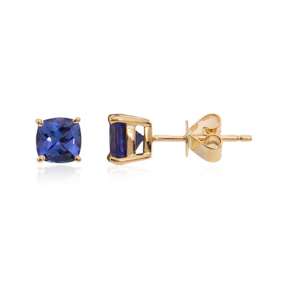 Boucles d'oreilles en or et Tanzanite AAA