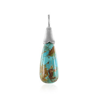 Pendentif en argent et Turquoise de Kingman