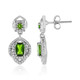 Boucles d'oreilles en argent et Diopside de Russie