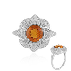 Bague en argent et Citrine Madère