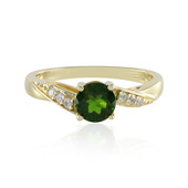 Bague en argent et Diopside de Russie