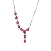 Collier en argent et Tourmaline rose