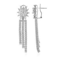 Boucles d'oreilles en argent et Topaze blanche