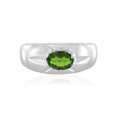 Bague en argent et Diopside de Russie