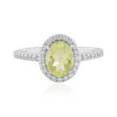 Bague en argent et Quartz citron