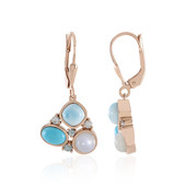 Boucles d'oreilles en argent et Turquoise Sleeping Beauty (KM by Juwelo)