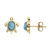 Boucles d'oreilles en argent et Larimar