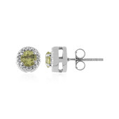 Boucles d'oreilles en argent et Quartz citron