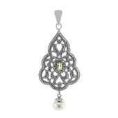 Pendentif en argent et Perle blanche de culture d'eau douce