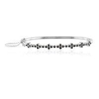 Bracelet en argent et Spinelle noir