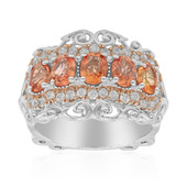 Bague en argent et Saphir Padparadscha (Dallas Prince Designs)