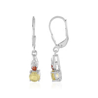 Boucles d'oreilles en argent et Béryl jaune