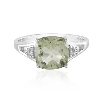 Bague en argent et Améthyste verte