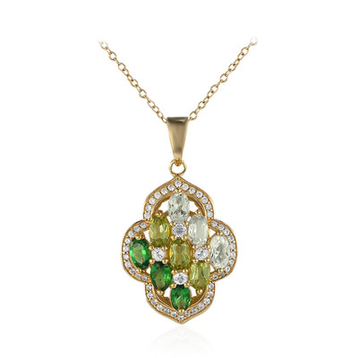 Collier en argent et Grenat Tsavorite