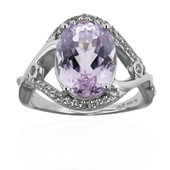 Bague en argent et Kunzite du Brésil