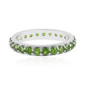 Bague en argent et Diopside de Russie