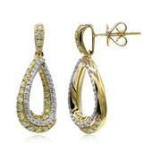 Boucles d'oreilles en or et Diamant SI2 jaune (CIRARI)