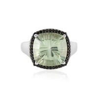 Bague en argent et Améthyste verte