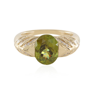 Bague en or et Sphène (de Melo)