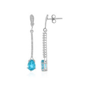 Boucles d'oreilles en argent et Topaze Paraiba