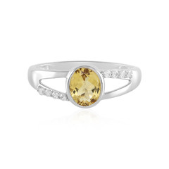 Bague en argent et Béryl jaune