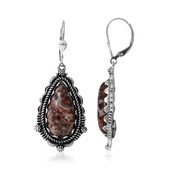 Boucles d'oreilles en argent et Jaspe Léopard (Desert Chic)