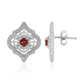 Boucles d'oreilles en argent et Rubis de Tanzanie