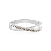 Bague en argent et Diamant champagne I2