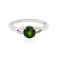 Bague en argent et Diopside de Russie