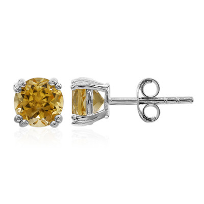 Boucles d'oreilles en argent et Citrine