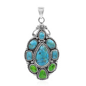 Pendentif en argent et Turquoise bleue de Mohavie (Art of Nature)