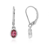 Boucles d'oreilles en argent et Tourmaline rose