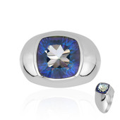 Bague en argent et Quartz mystique bleu