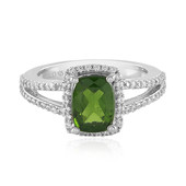 Bague en argent et Diopside de Russie