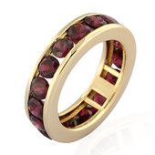 Bague en argent et Grenat Rhodolite framboise (de Melo)