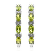 Boucles d'oreilles en argent et Vésuvianite