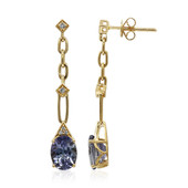 Boucles d'oreilles en or et Tanzanite non chauffée (CIRARI)