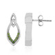 Boucles d'oreilles en argent et Diopside de Russie